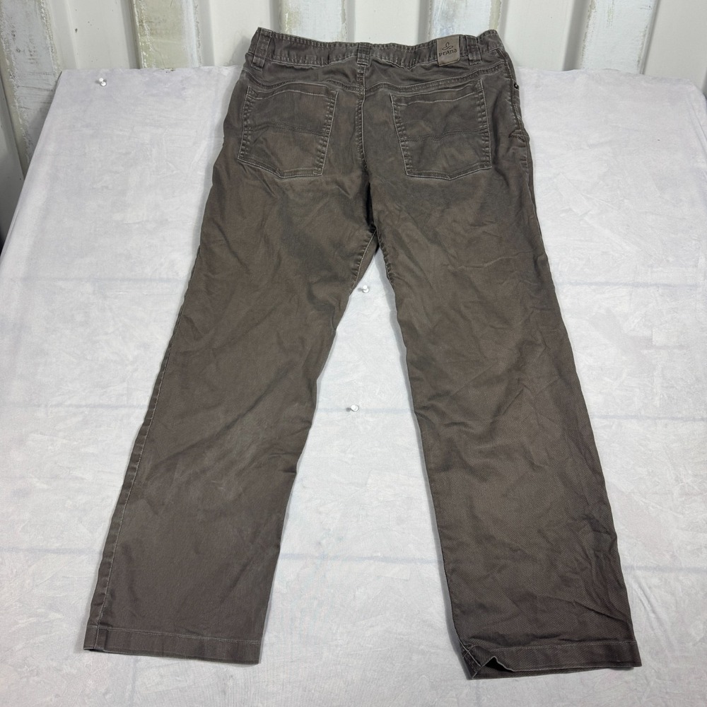 Prana Mens Straight Leg Jeans Brown Denim 5-Pocket Comfort Size 33Wx32L - Picture 2 of 16